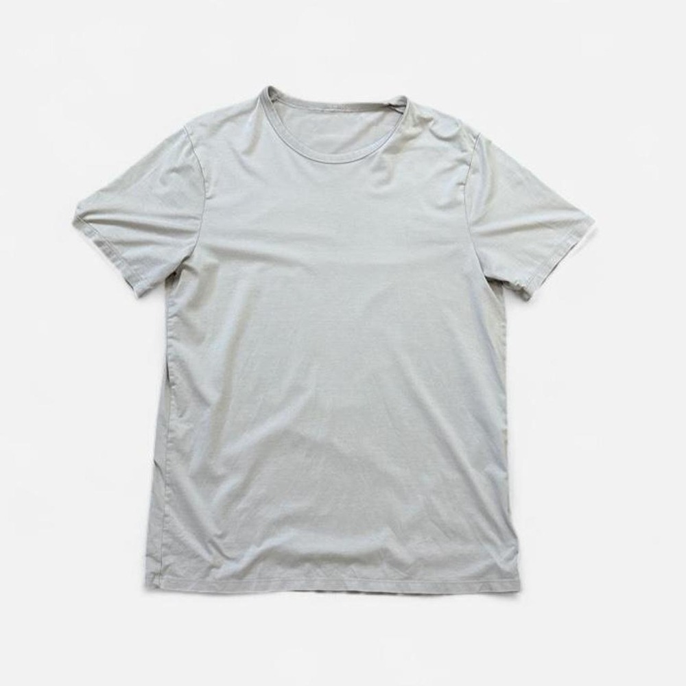 Lululemon Light Gray Short Sleeve T Shirt Logo